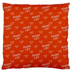 Motivational Happy Life Words Pattern Standard Flano Cushion Case (one Side) by dflcprintsclothing