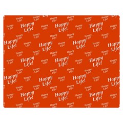 Motivational Happy Life Words Pattern Double Sided Flano Blanket (medium)  by dflcprintsclothing