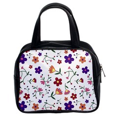 Flowers On A White Background              Classic Handbag (two Sides) by LalyLauraFLM