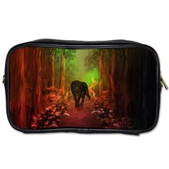 The Lonely Wolf In The Night Toiletries Bag (one Side) by FantasyWorld7