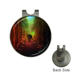 The Lonely Wolf In The Night Hat Clips With Golf Markers by FantasyWorld7