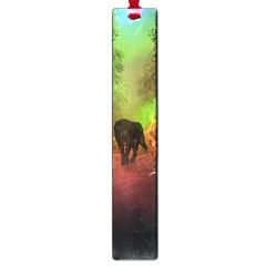 The Lonely Wolf In The Night Large Book Marks by FantasyWorld7