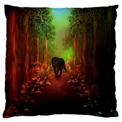 The Lonely Wolf In The Night Standard Flano Cushion Case (two Sides) by FantasyWorld7