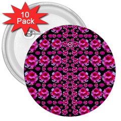 Floral To Be Happy Of In Soul And Mind Decorative 3  Buttons (10 Pack)  by pepitasart