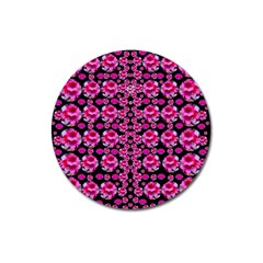 Floral To Be Happy Of In Soul And Mind Decorative Magnet 3  (round) by pepitasart