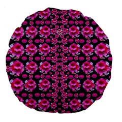 Floral To Be Happy Of In Soul And Mind Decorative Large 18  Premium Round Cushions by pepitasart