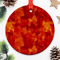 Fall Round Ornament (two Sides) by designsbyamerianna