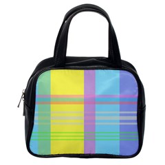 Easter Background Easter Plaid Classic Handbag (one Side) by Simbadda