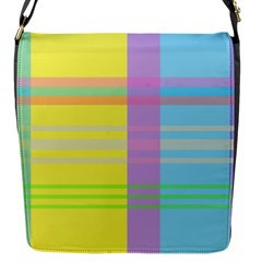 Easter Background Easter Plaid Flap Closure Messenger Bag (s) by Simbadda