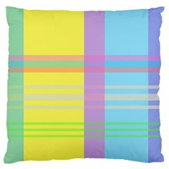 Easter Background Easter Plaid Large Flano Cushion Case (one Side) by Simbadda