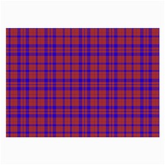 Pattern Plaid Geometric Red Blue Large Glasses Cloth (2 Sides) by Simbadda