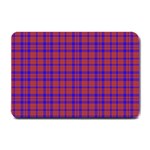 Pattern Plaid Geometric Red Blue Small Doormat  24 x16  Door Mat