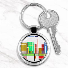 Business Finance Statistics Graphic Key Chain (round) by Simbadda