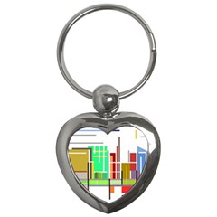 Business Finance Statistics Graphic Key Chain (heart) by Simbadda