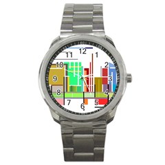 Business Finance Statistics Graphic Sport Metal Watch by Simbadda