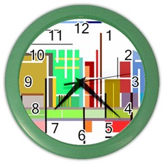 Business Finance Statistics Graphic Color Wall Clock by Simbadda