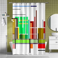 Business Finance Statistics Graphic Shower Curtain 48  X 72  (small)  by Simbadda