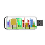 Business Finance Statistics Graphic Portable USB Flash (Two Sides) Back