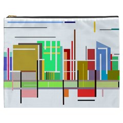 Business Finance Statistics Graphic Cosmetic Bag (xxxl) by Simbadda