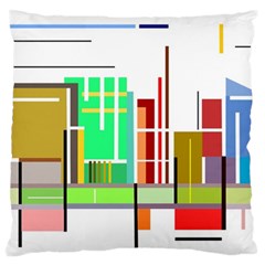 Business Finance Statistics Graphic Large Flano Cushion Case (two Sides) by Simbadda