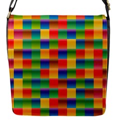 Background Colorful Abstract Flap Closure Messenger Bag (s) by Simbadda