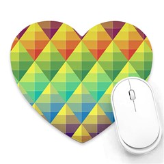 Background Colorful Geometric Heart Mousepads by Simbadda