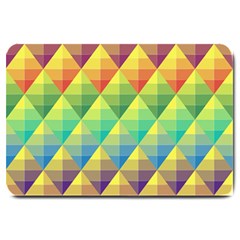 Background Colorful Geometric Large Doormat  by Simbadda