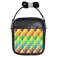 Background Colorful Geometric Girls Sling Bag by Simbadda