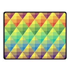 Background Colorful Geometric Double Sided Fleece Blanket (small)  by Simbadda