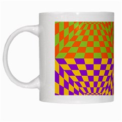 Pop Art Orange Background White Mugs by Simbadda