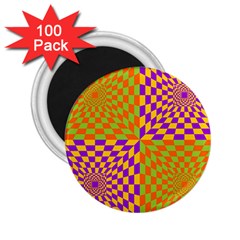 Pop Art Orange Background 2 25  Magnets (100 Pack)  by Simbadda