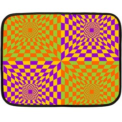 Pop Art Orange Background Double Sided Fleece Blanket (mini)  by Simbadda