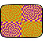 Pop Art Orange Background Double Sided Fleece Blanket (Mini)  35 x27  Blanket Front