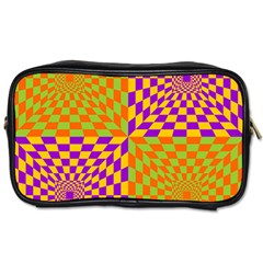 Pop Art Orange Background Toiletries Bag (two Sides) by Simbadda