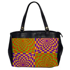 Pop Art Orange Background Oversize Office Handbag by Simbadda