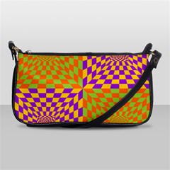 Pop Art Orange Background Shoulder Clutch Bag by Simbadda