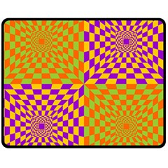 Pop Art Orange Background Fleece Blanket (medium)  by Simbadda