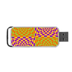 Pop Art Orange Background Portable Usb Flash (one Side) by Simbadda