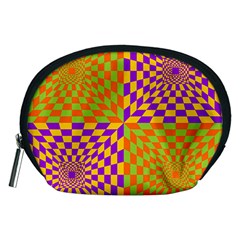 Pop Art Orange Background Accessory Pouch (medium) by Simbadda