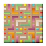 Abstract Background Colorful Tile Coasters Front