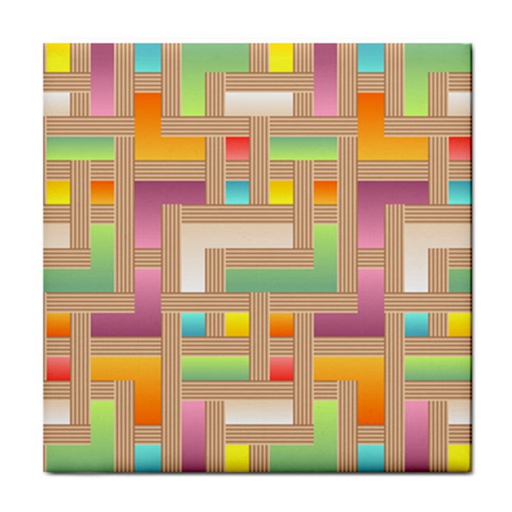 Abstract Background Colorful Tile Coasters