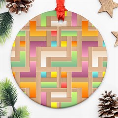 Abstract Background Colorful Ornament (Round)