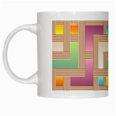 Abstract Background Colorful White Mugs