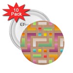 Abstract Background Colorful 2.25  Buttons (10 pack)  Front