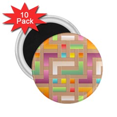 Abstract Background Colorful 2.25  Magnets (10 pack) 