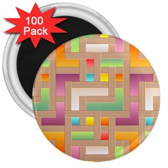 Abstract Background Colorful 3  Magnets (100 pack)