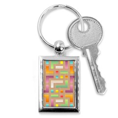 Abstract Background Colorful Key Chain (Rectangle)