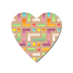 Abstract Background Colorful Heart Magnet