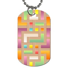 Abstract Background Colorful Dog Tag (One Side)