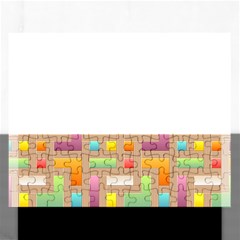 Abstract Background Colorful Rectangular Jigsaw Puzzl